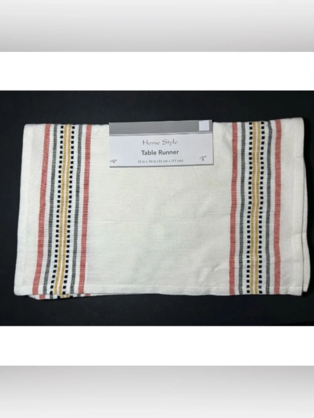Cotton Farmhouse Table Top Runner Country Chic Cottage Home Shelf Decor White